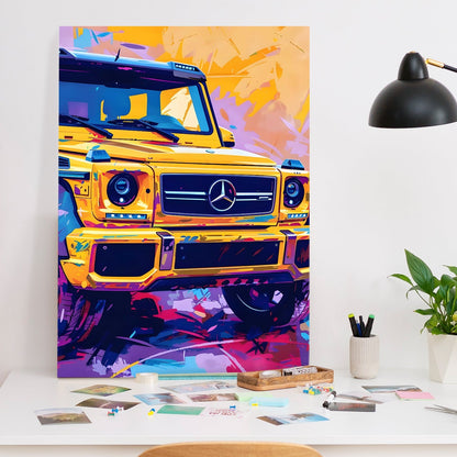G-Wagon Pop Wall Art Painting – Luxury Car Canvas Artwork for Modern Home & Office Decor