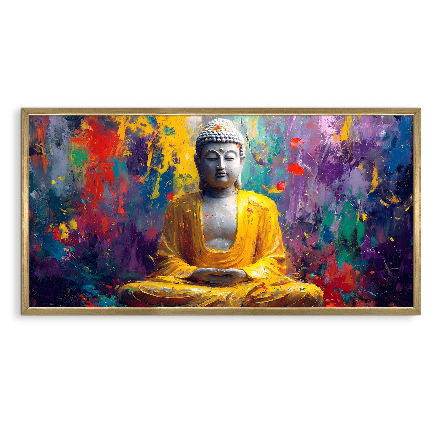 Abstract Buddha Wall Canvas Painting For Living Room
