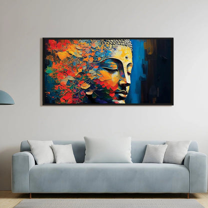 Lord Buddha Canvas Wall Painting For Office Decor