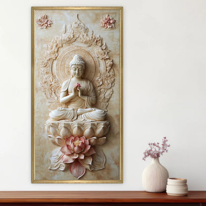 Lord Buddha Canvas Wall Painting For Office And Room Decor 
