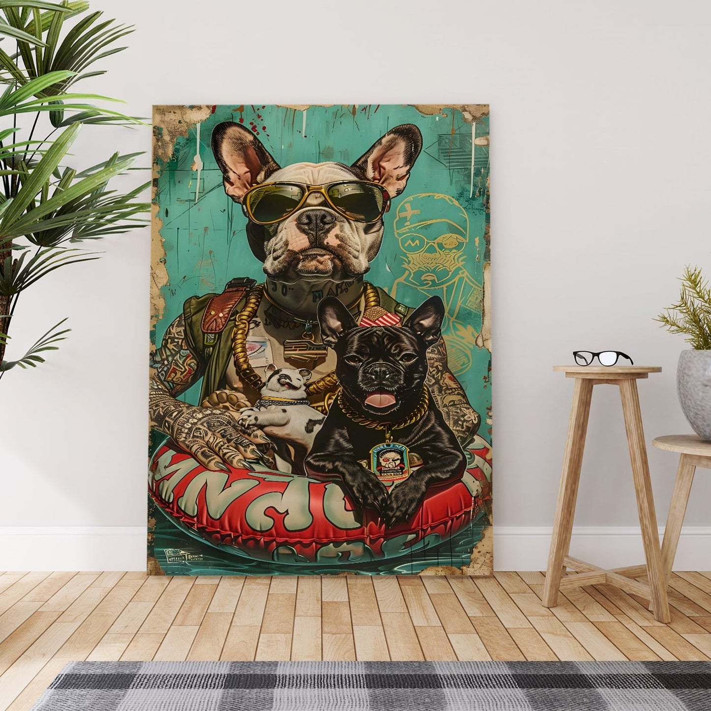 Paw-some Mafia canvas Wall Art Painting