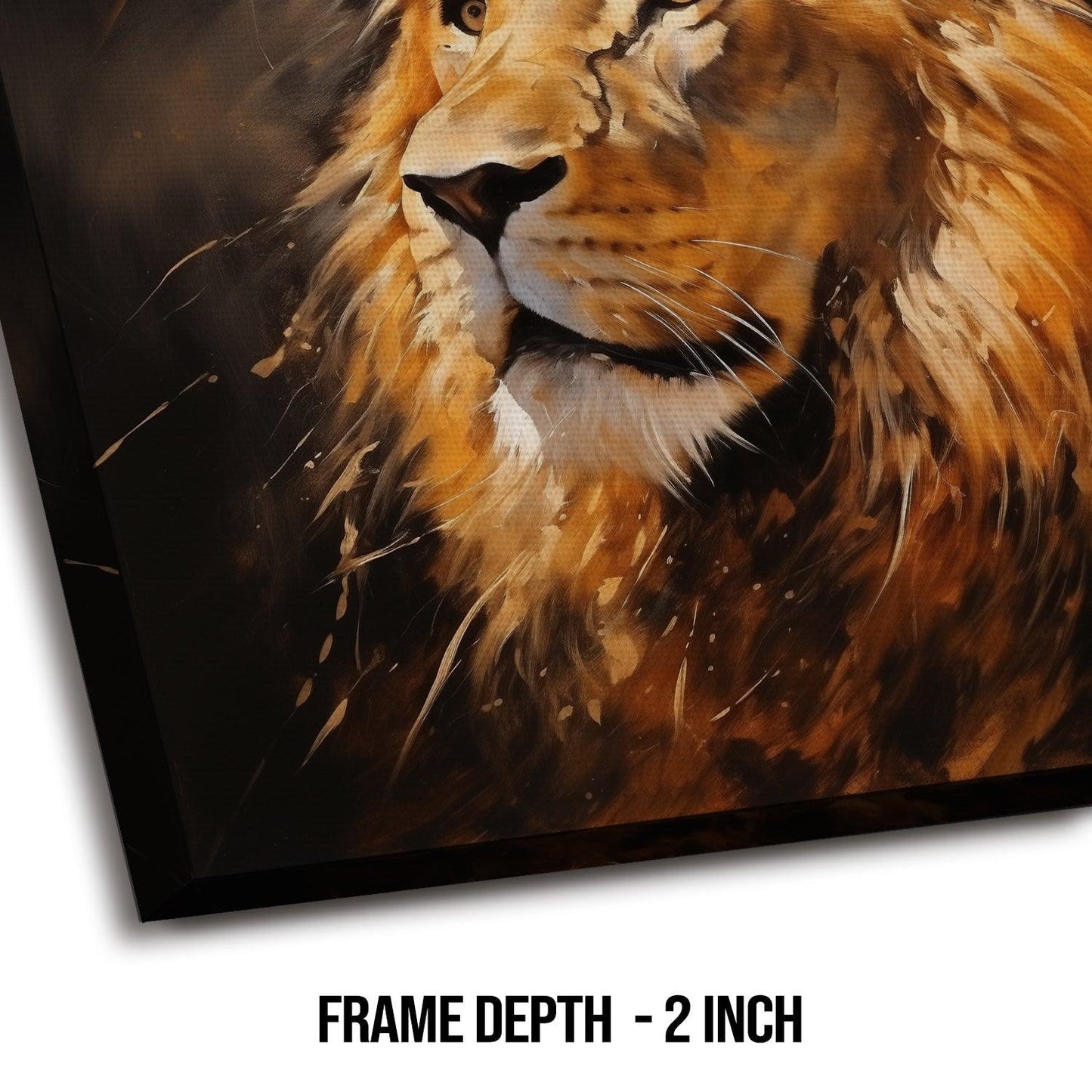 Large Lion Wildlife Canvas Wall Art Painting for Living Room, Home, and Office