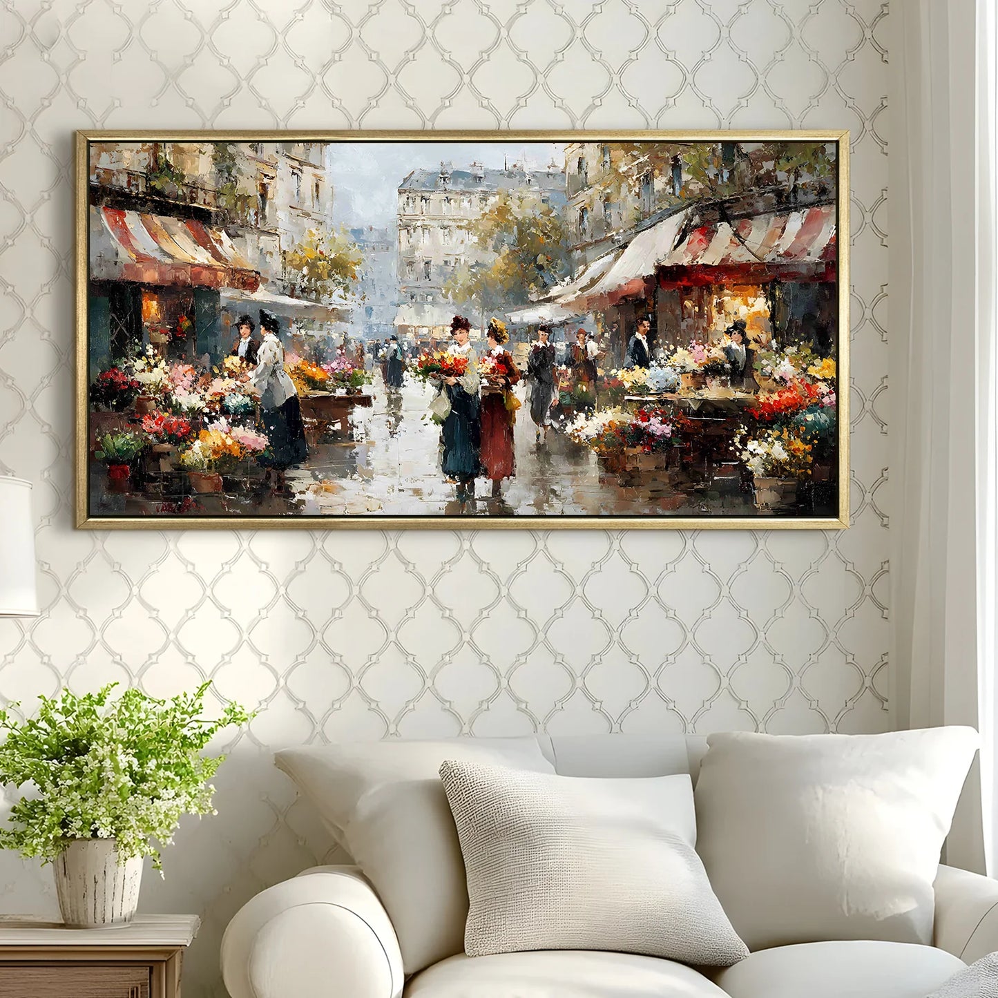 Vintage Canvas Wall Painting For Hotel