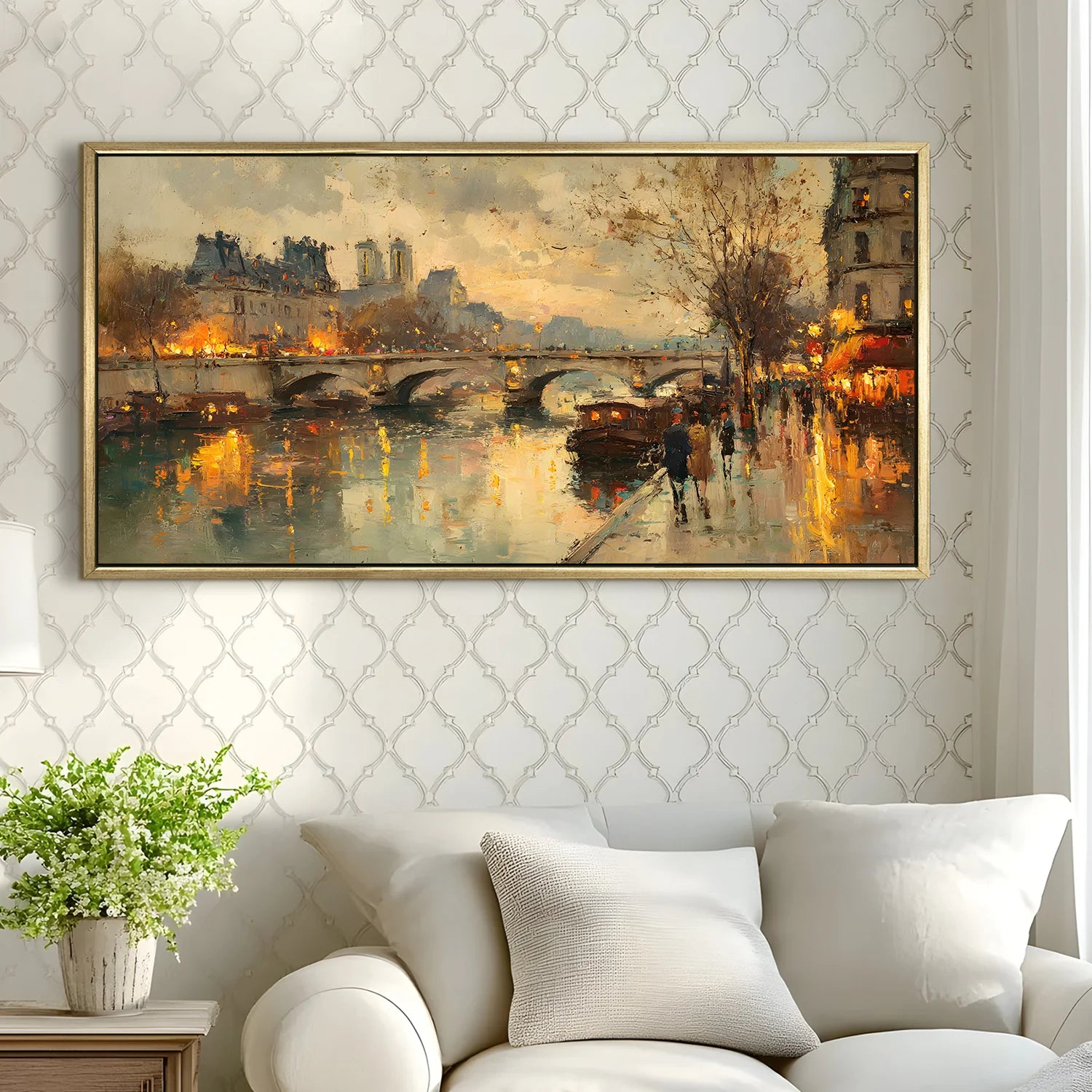 Vintage Cityscape Wall Canvas Wall Painting 