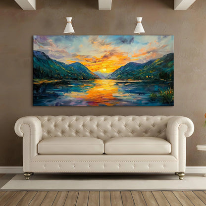Sunrise Canvas Wall Painting For Home Decoration