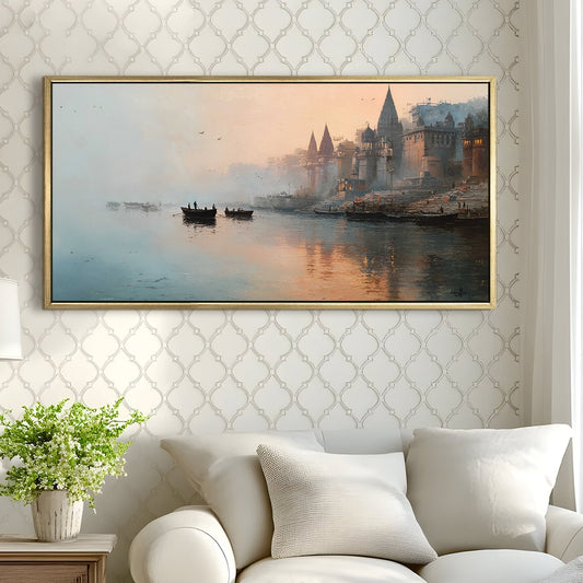 Banaras Ghats Painting Wall Art – Varanasi Riverfront