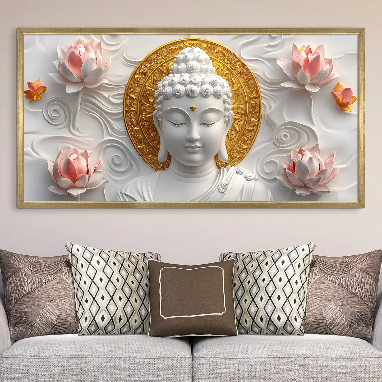 Buddha Canvas Wall Painting For Bedroom Decoration 