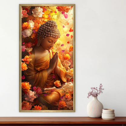 Lord Buddha Golden Canvas Wall Painting For Home 