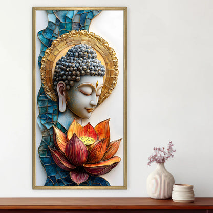 Lord Buddha Canvas Wall Painting For Home And Office Decoration 
