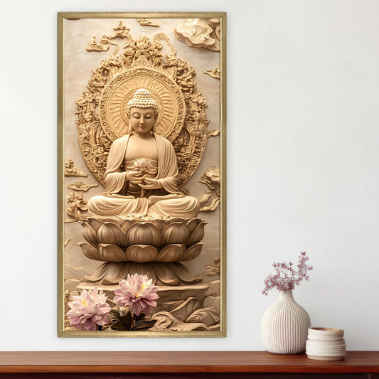 Lord Buddha Canvas Wall Painting For Home Wall Decor