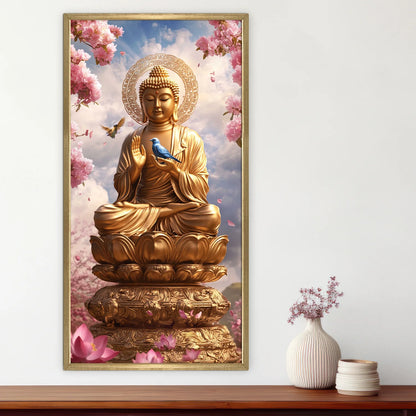 Lord Buddha Canvas Wall Art For Office Decoration