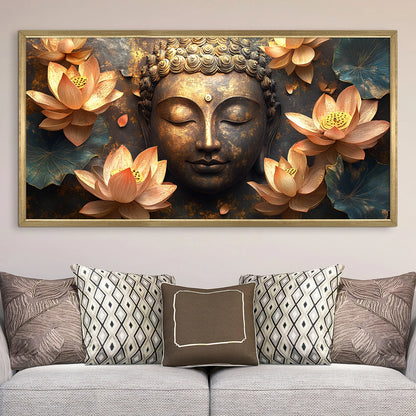 Buddha with Lotus Wall Art Decoration For Bedroom