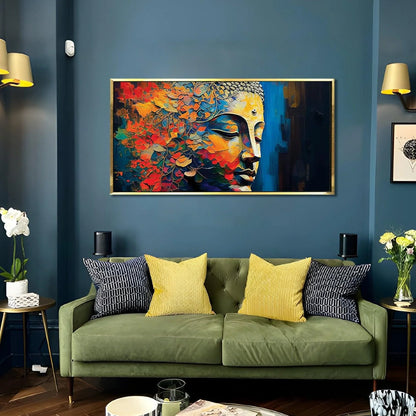 Lord Buddha Canvas Wall Painting For Office Decor