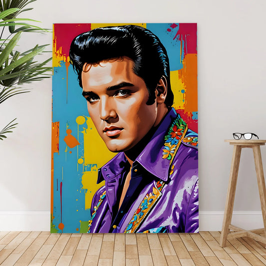 Elvis Presley - Iconic Pop Art Canvas Wall Painting