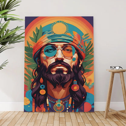 The Mystic Wanderer Canvas Boho Wall Art Painting