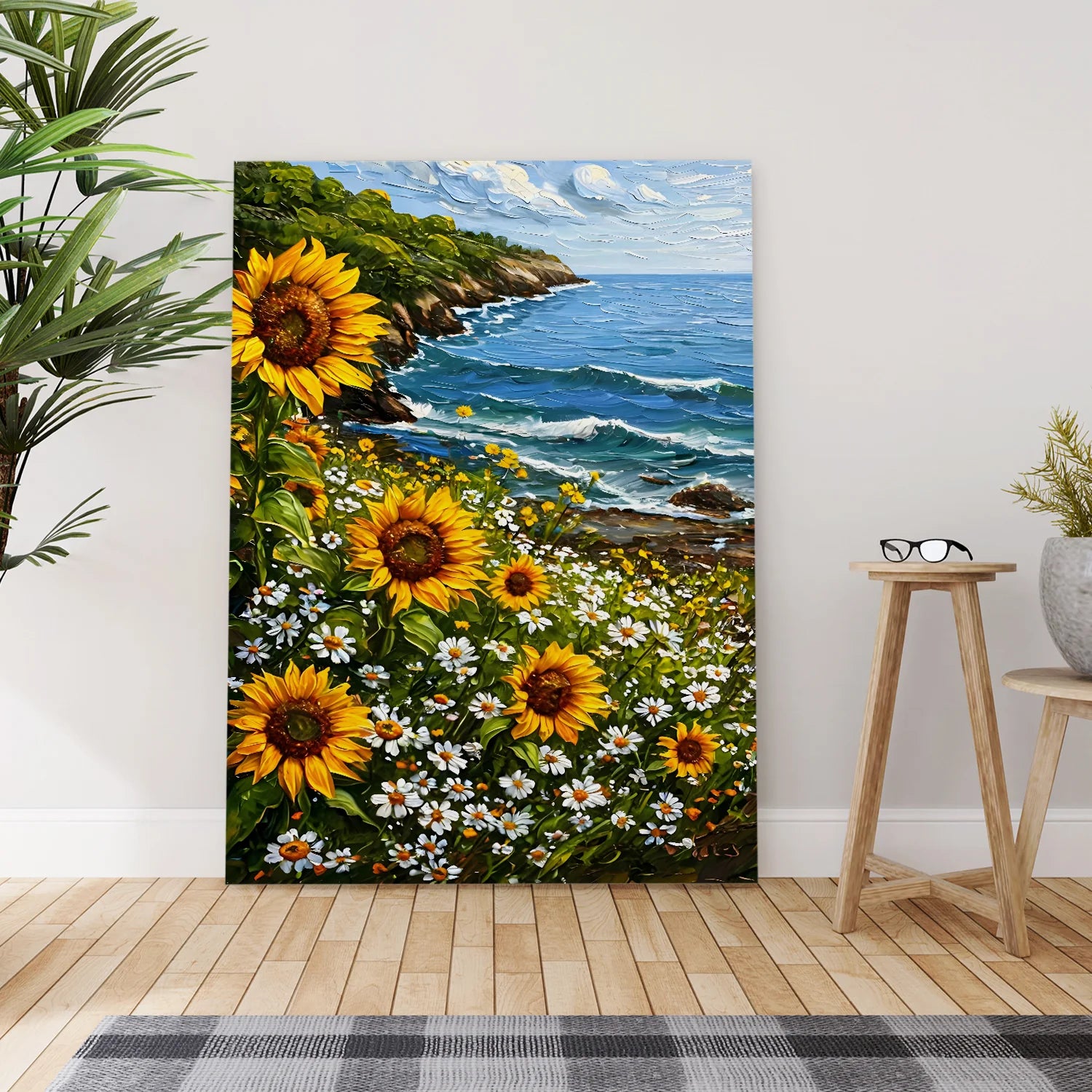 Vibrant Ocean Bloom Canvas Wall Painting