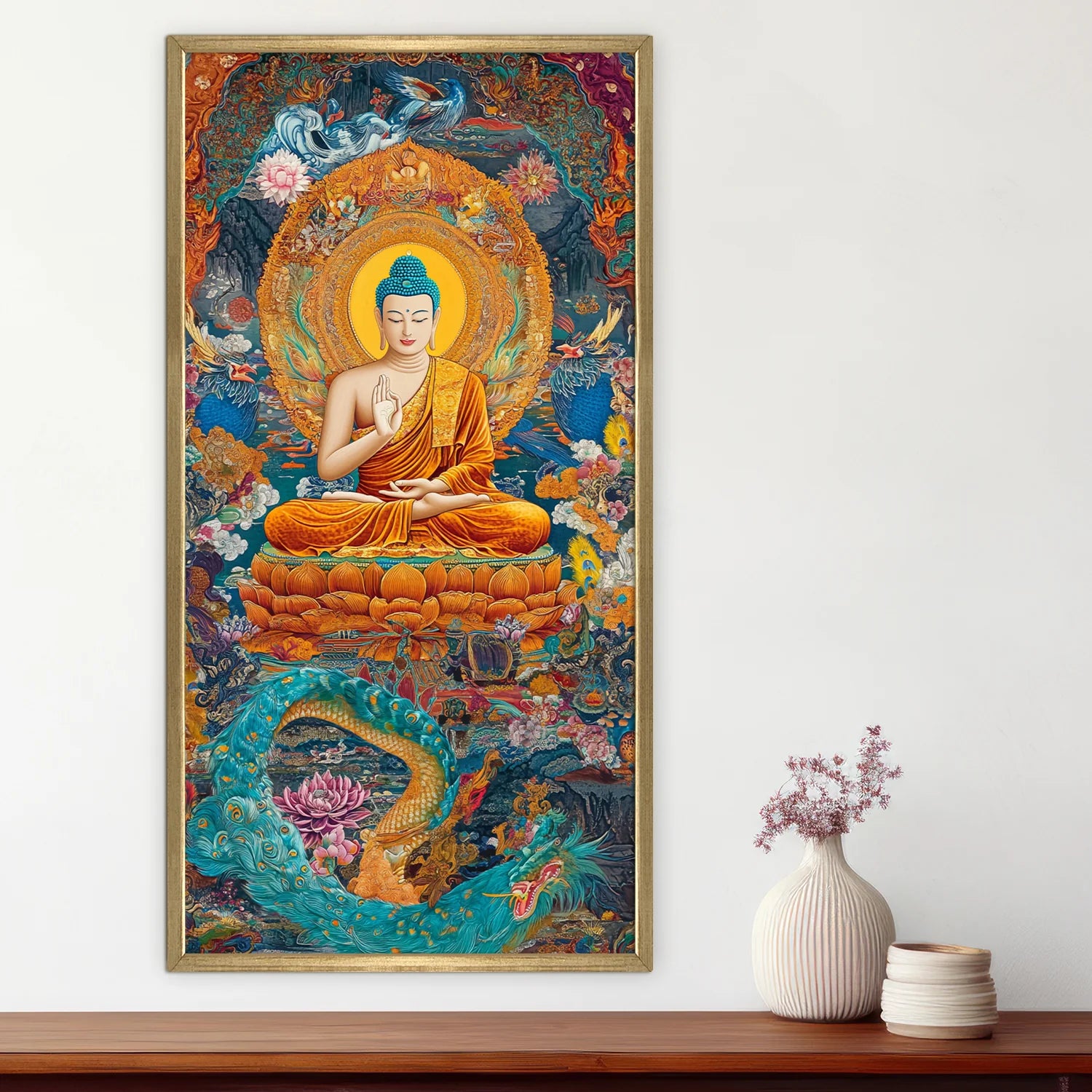 Lord Buddha Meditation Canvas Wall Painting For Home