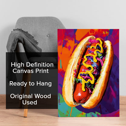 Hot Dog canvas wall art painting