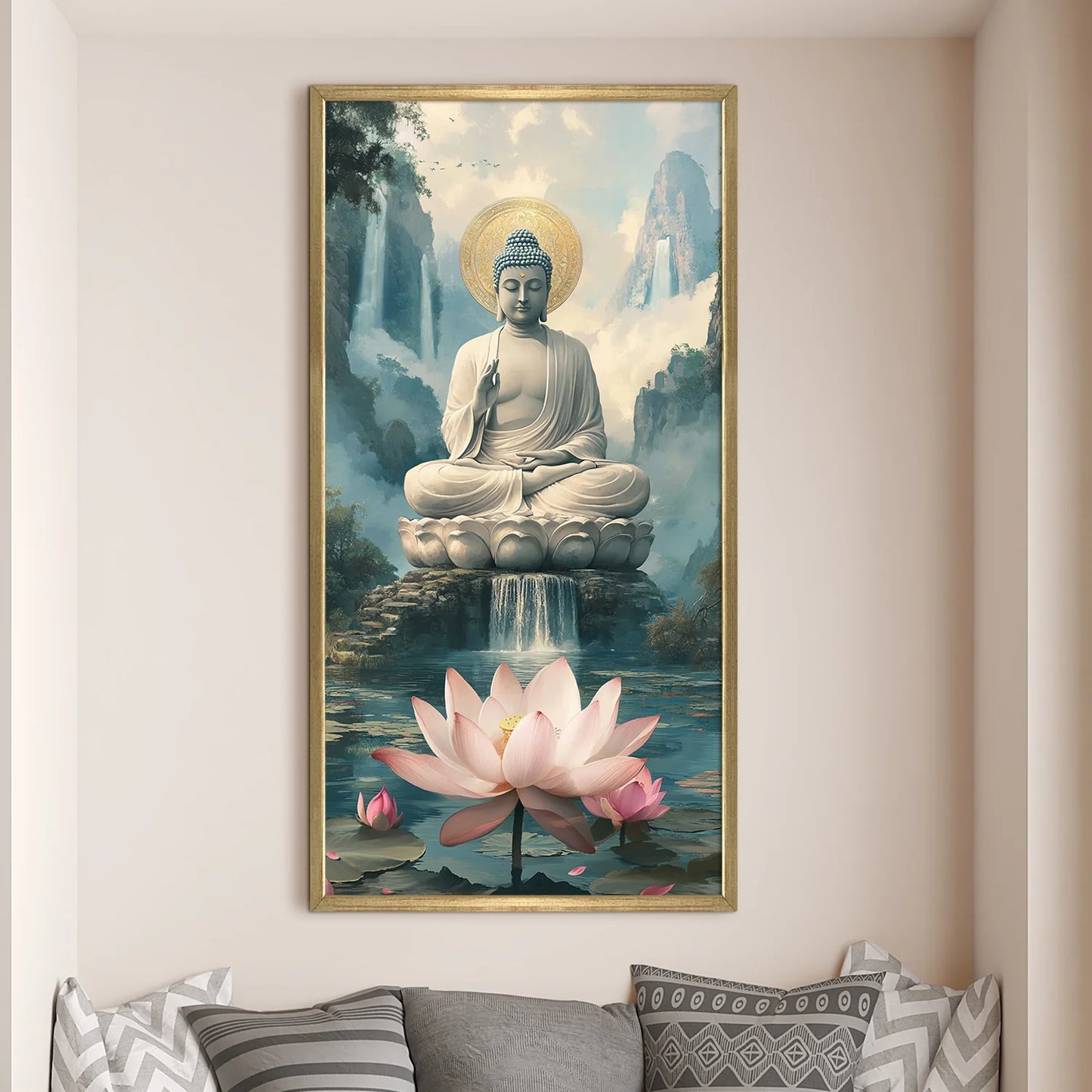 Lord Buddha Canvas Wall Painting For Home Decoration