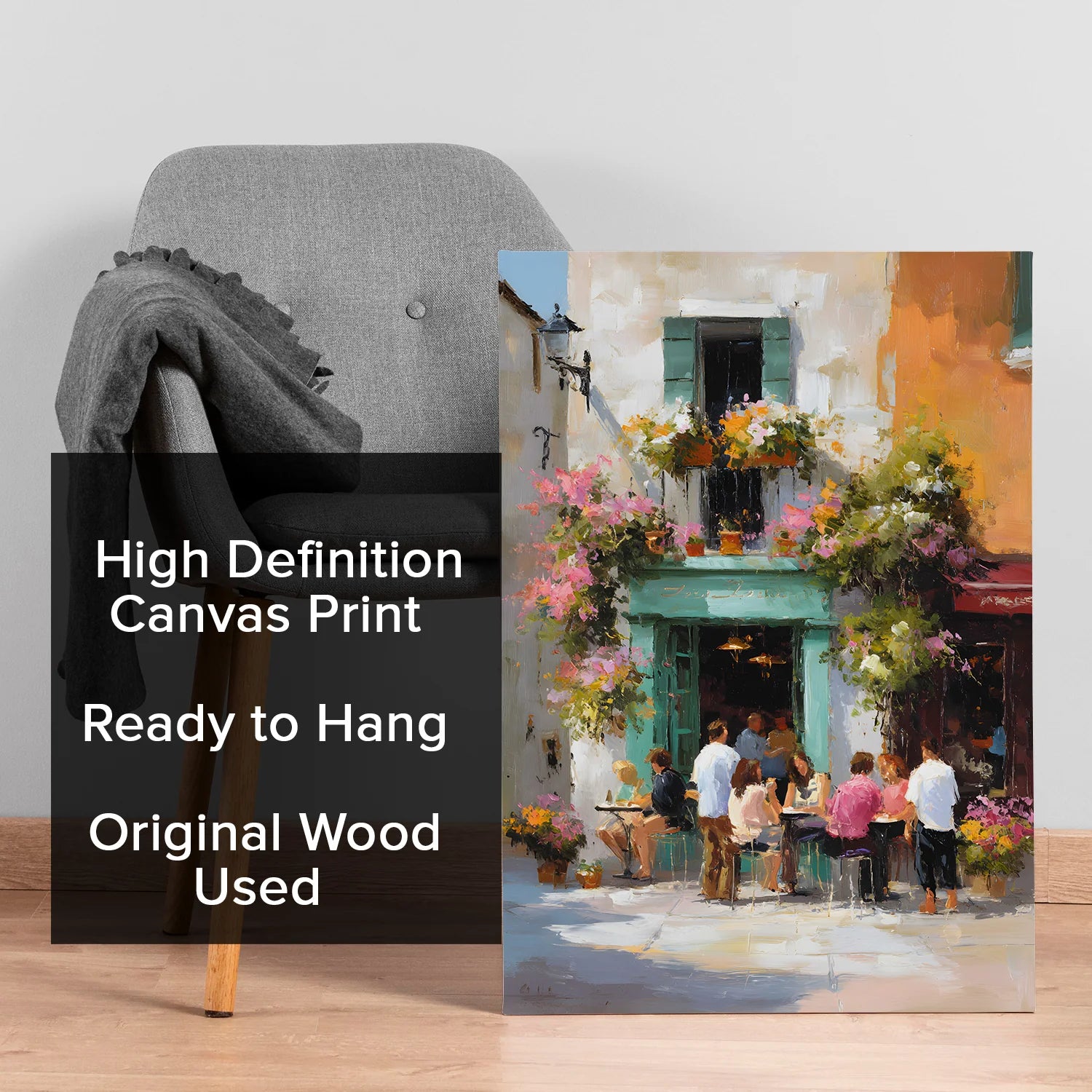 Vintage Cafe Wall Canvas Wall Art For Hotel