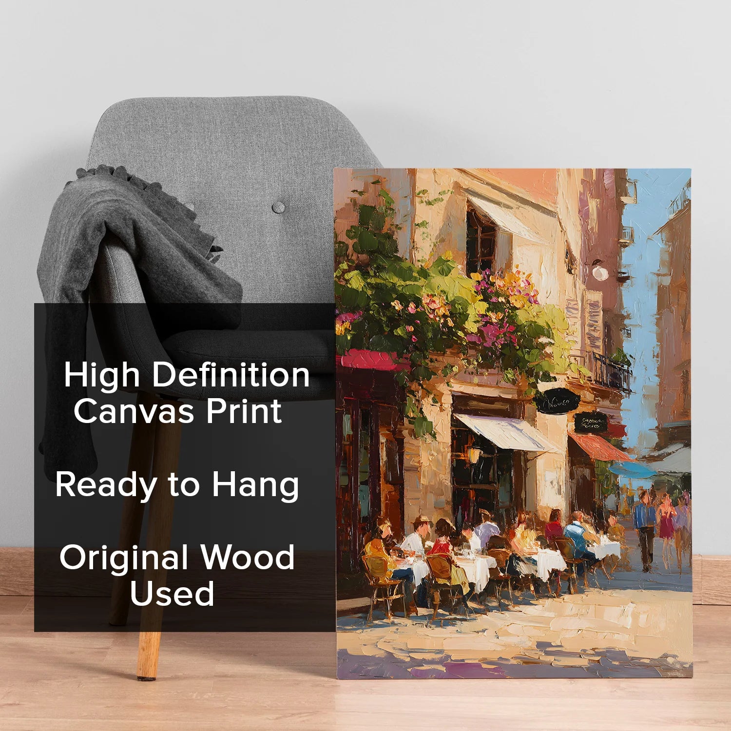 Vintage Street Wall Canvas Painting For Drawing Room