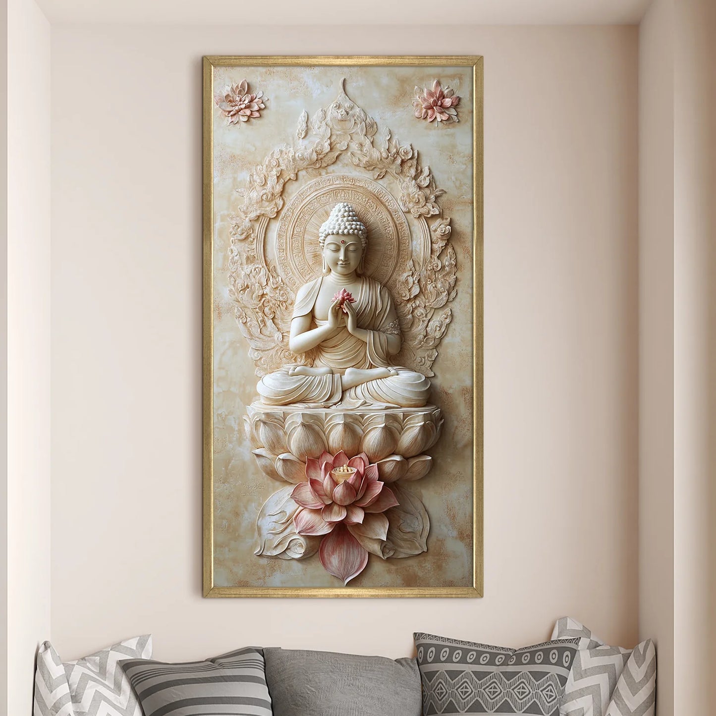 Lord Buddha Canvas Wall Painting For Office And Room Decor