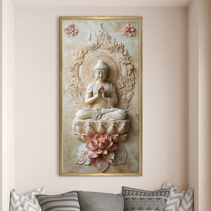 Lord Buddha Canvas Wall Painting For Office And Room Decor