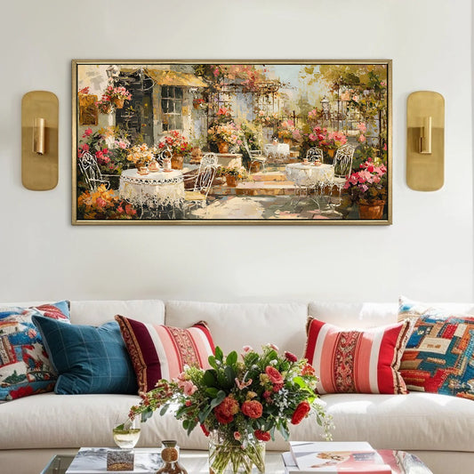 Vintage Terrace Wall Canvas Wall Painting 