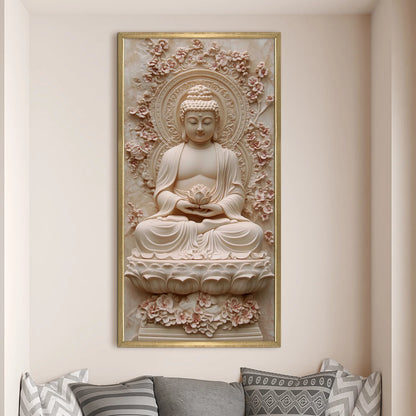 Lord Buddha  Canvas Wall Painting For Office Wall Decor 
