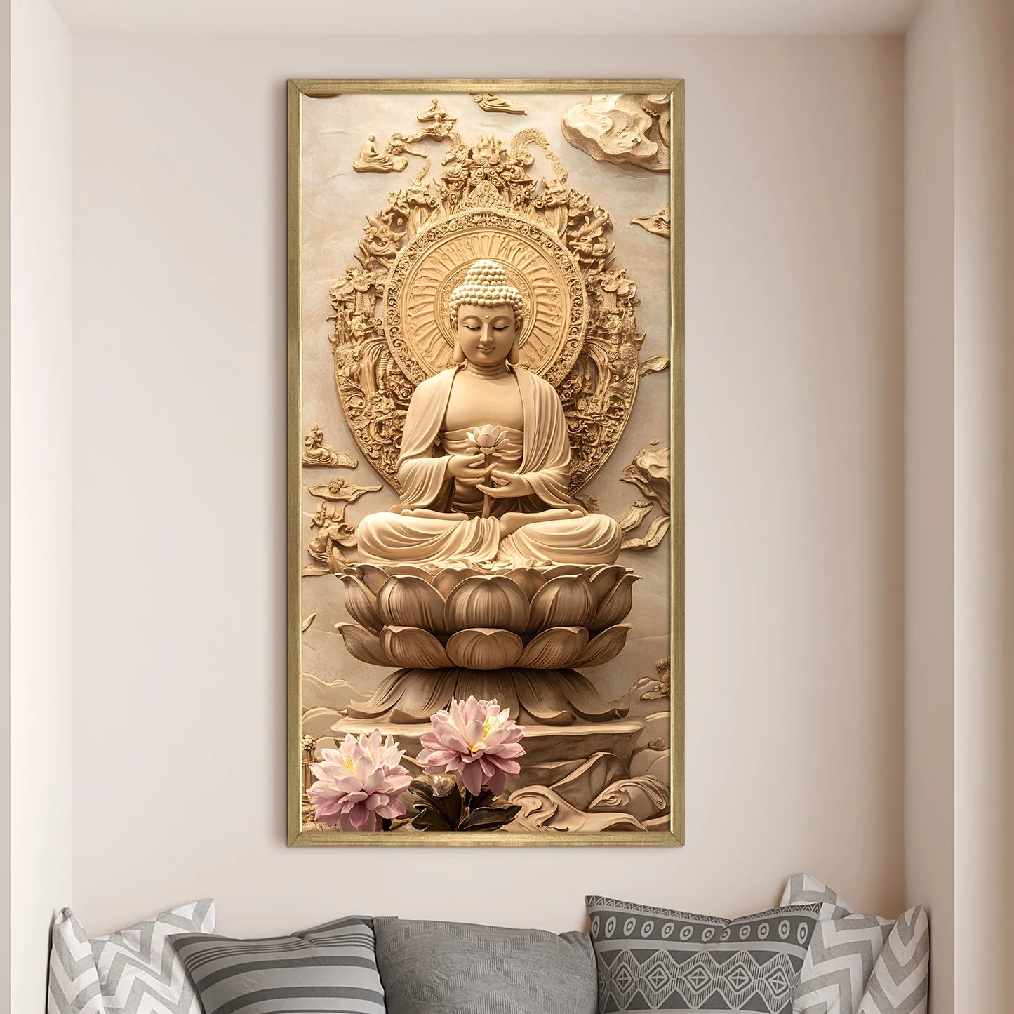 Lord Buddha Canvas Wall Painting For Home Wall Decor