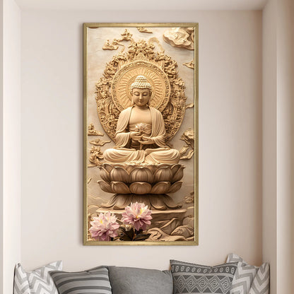 Lord Buddha Canvas Wall Painting For Home Wall Decor