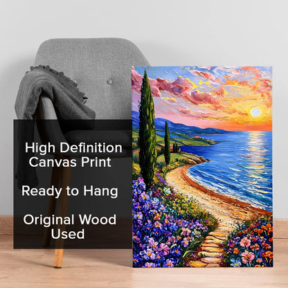 Blooming Coastline Wall Art Painting