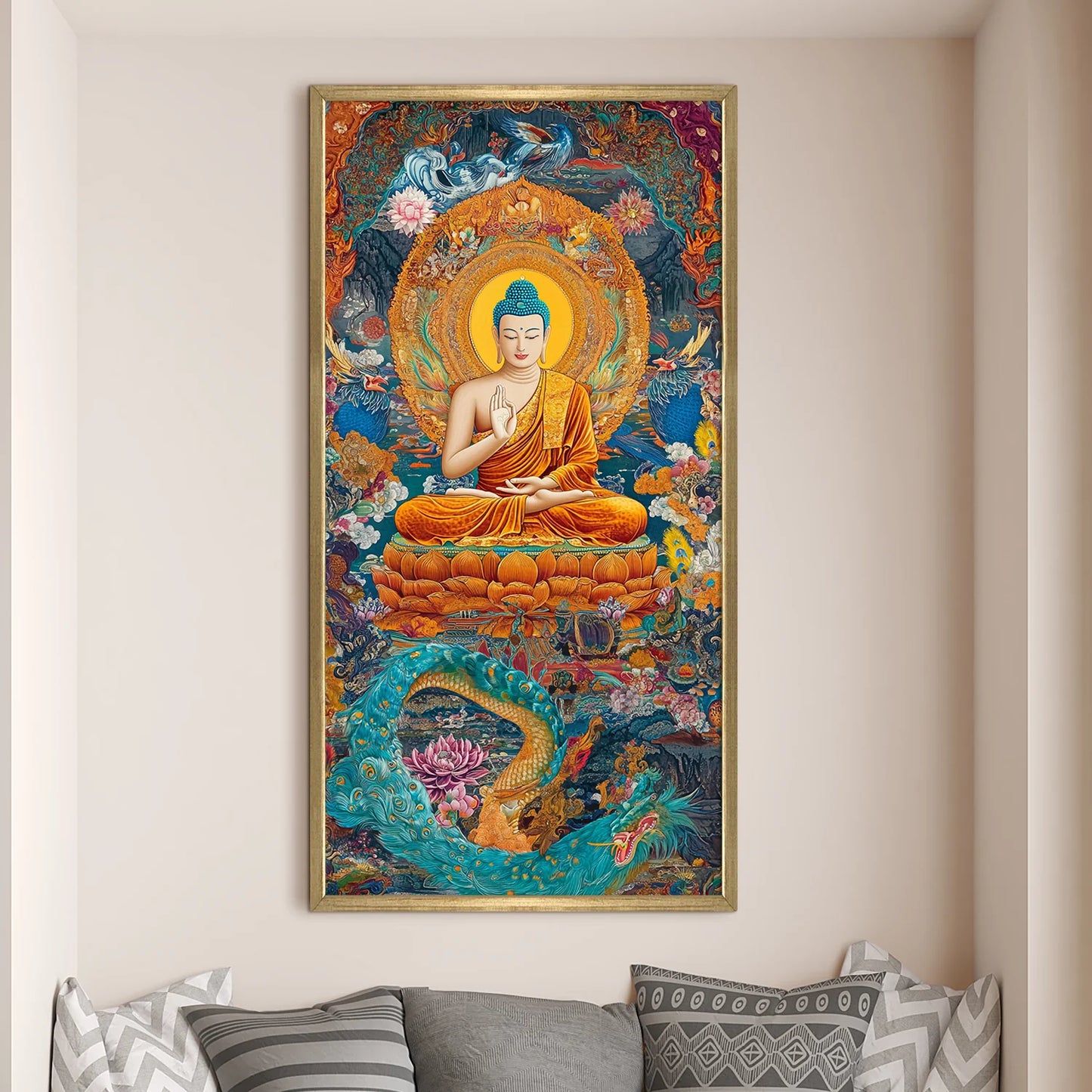 Lord Buddha Meditation Canvas Wall Painting For Home