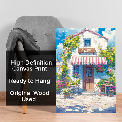 Floral Cafe Getaway Wall Art Painting For Home Decor