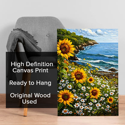 Vibrant Ocean Bloom Canvas Wall Painting