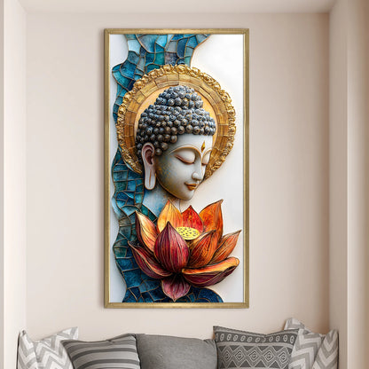 Lord Buddha Canvas Wall Painting For Home And Office Decoration