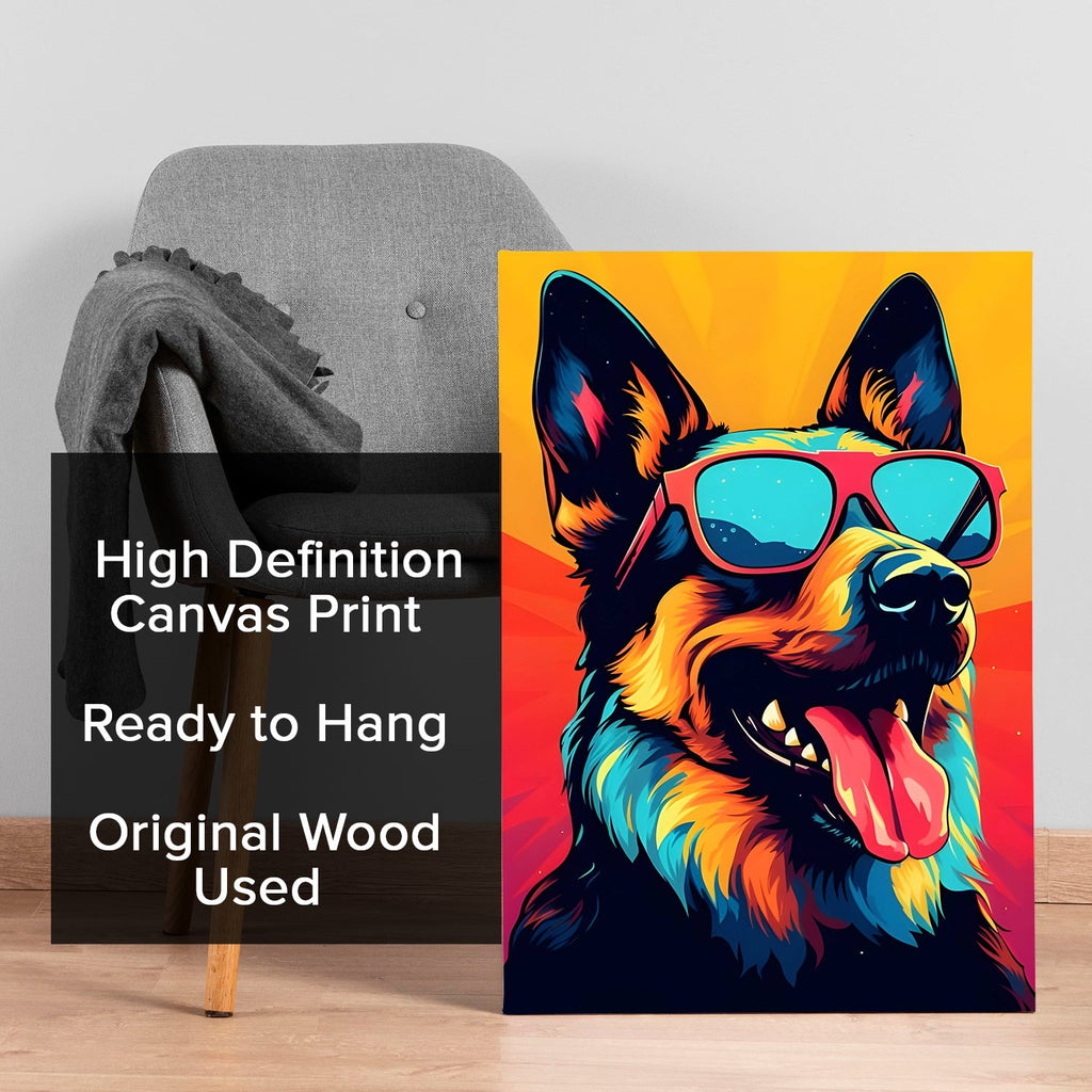 Sunglass Shepherd canvas wall art painting
