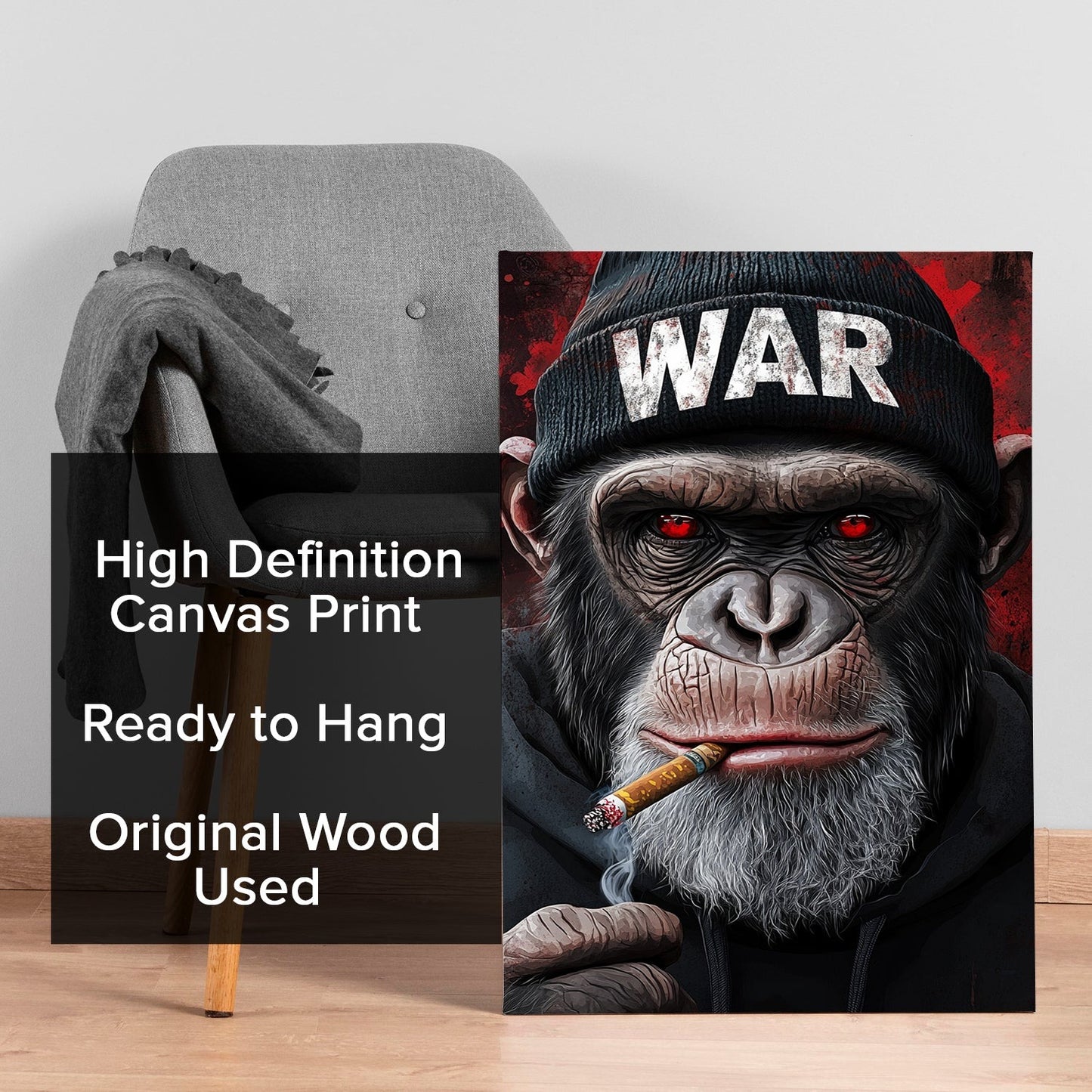 Smoking Gentleman canvas wall art painting