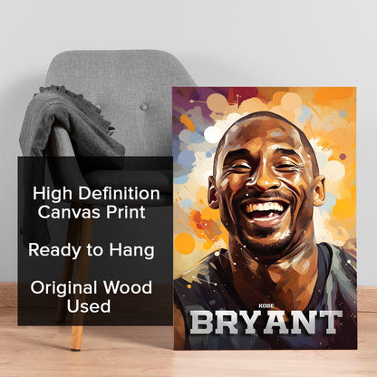 Kobe Bryant Smiling Portrait canvas wall art painting