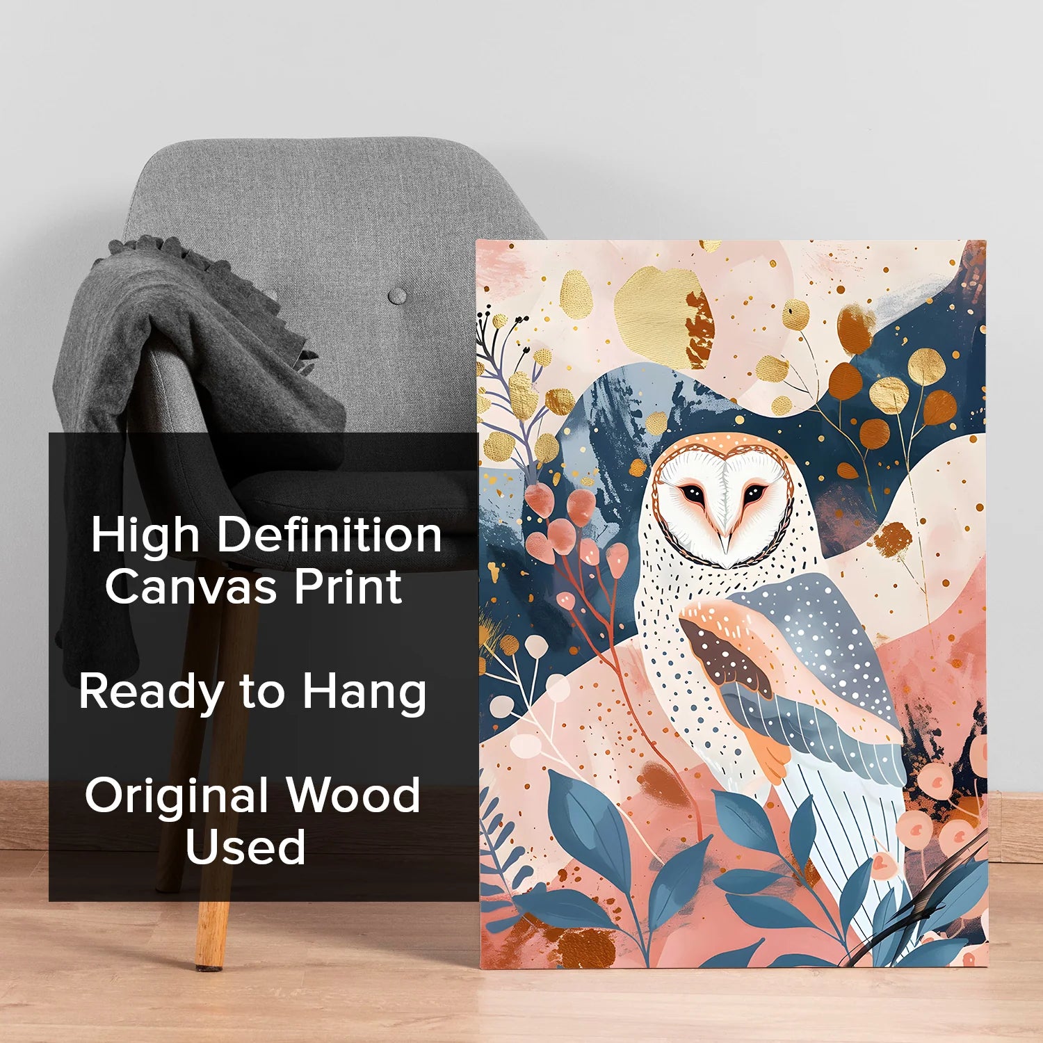 Owl Canvas Wall Art Wildlife Painting