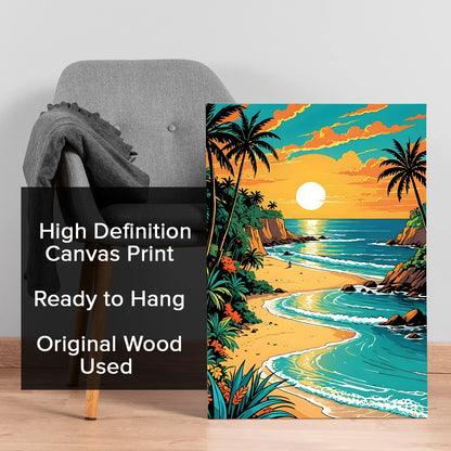 Vibrant Ocean Bloom Canvas Wall Painting For Home And Office Decoration