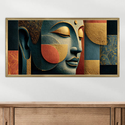 Abstract Buddha Face Wall Canvas Painting