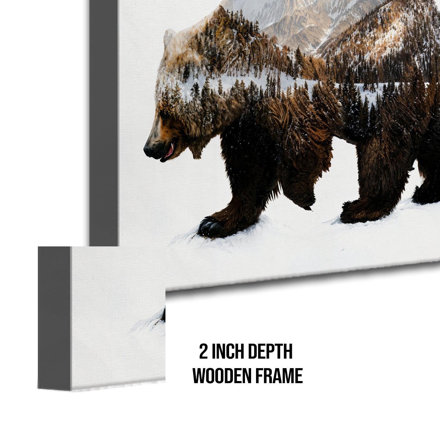 Bear Wildlife Canvas Wall Painting