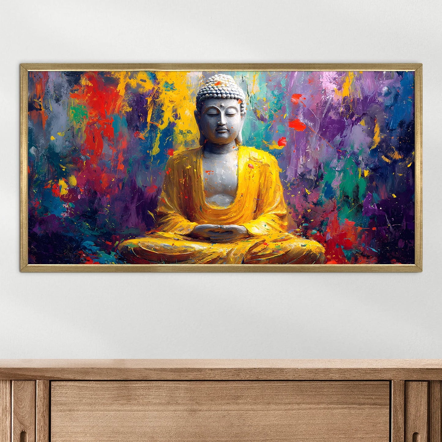 Abstract Buddha Wall Canvas Painting For Living Room