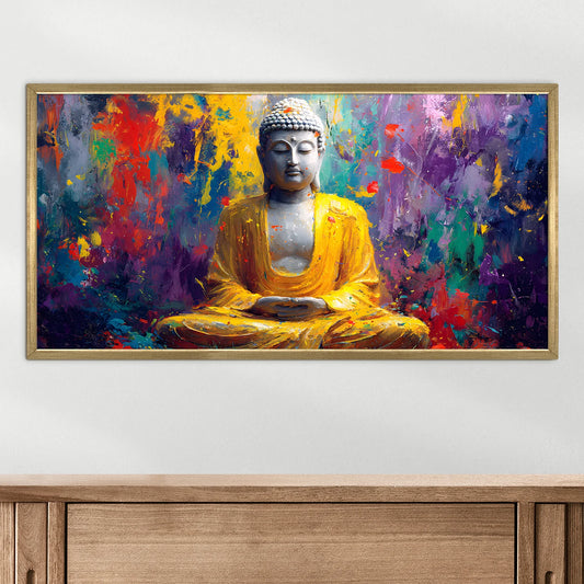 Abstract Buddha Wall Canvas Painting For Living Room