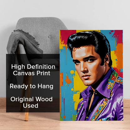 Elvis Presley - Iconic Pop Art Canvas Wall Painting