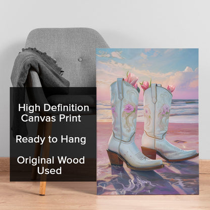 Maximalist Wall Art, Cowgirl Décor canvas wall art painting