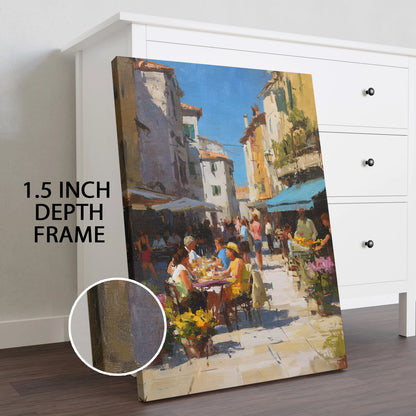 Vintage Street Wall Canvas Painting For Restaurant