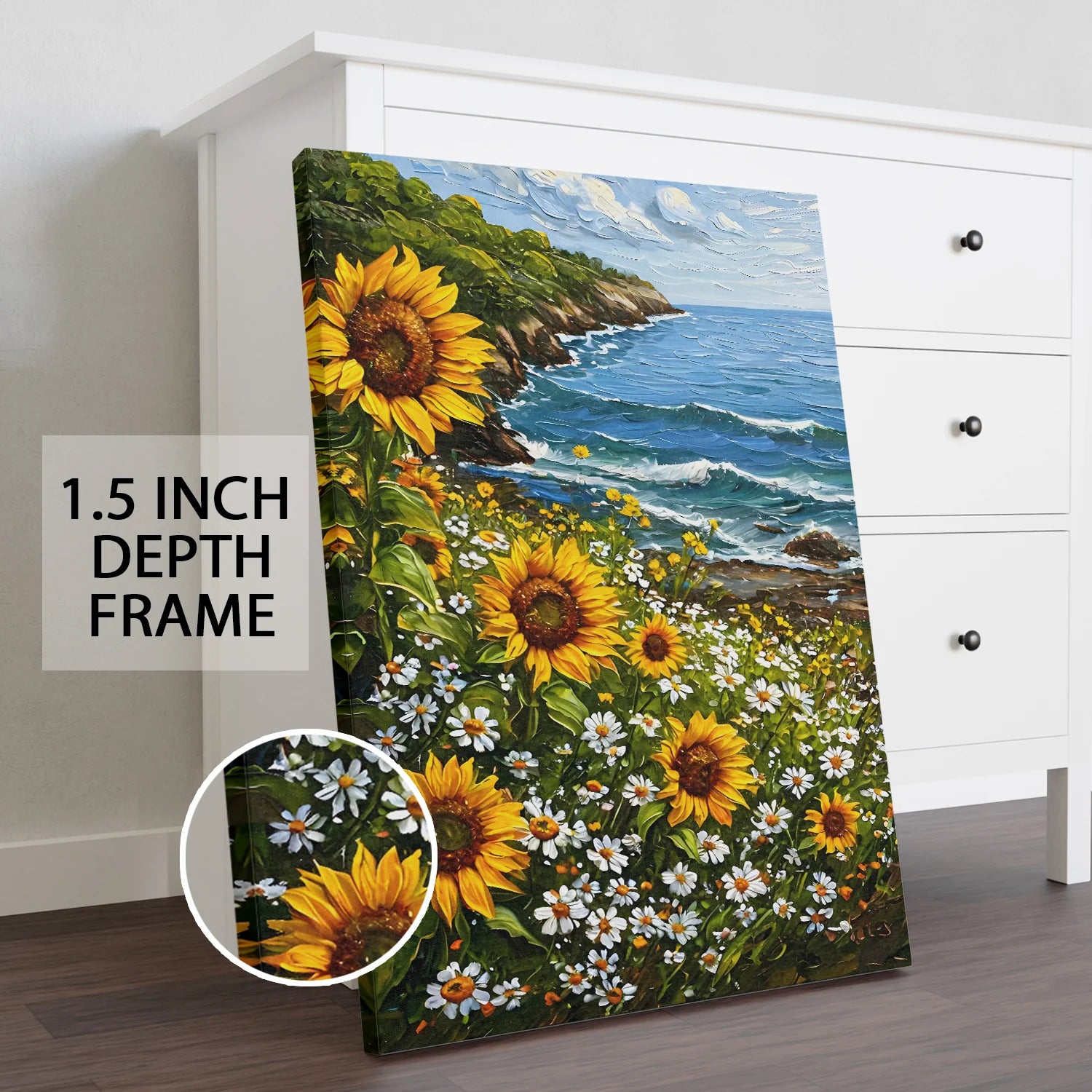 Vibrant Ocean Bloom Canvas Wall Painting