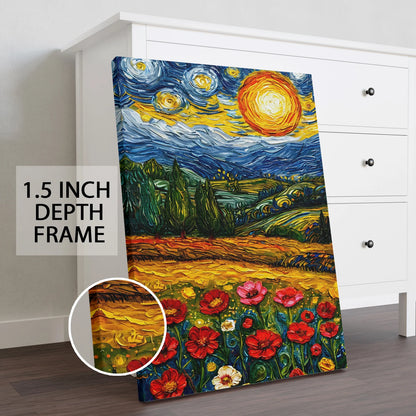 Swirling Meadows Canvas Wall Art Painting For Hotel